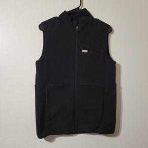 FIGS black fleece 6 pocket vest size small